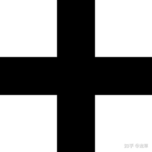 希腊十字和拉丁十字 希腊十字的最大特征是拥有四个等长的臂,这被