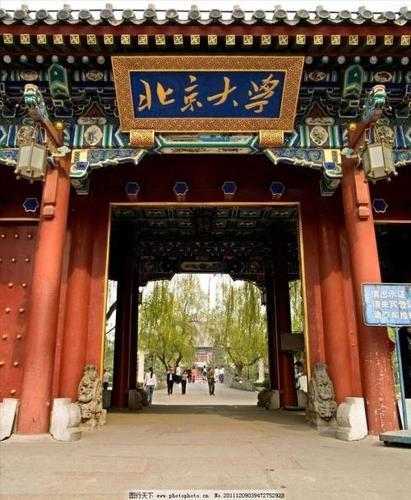 北大大学校门简笔画