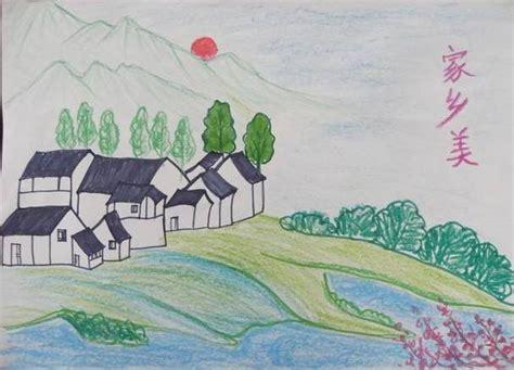 家乡美的画儿童画四格漫画淘宝助理