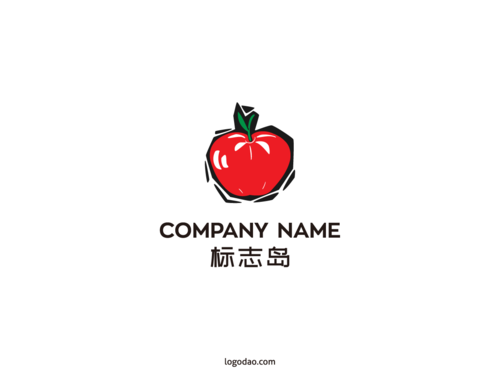 图案标志抽象西红柿创意大气简约logo素材矢量图形模板素材下载