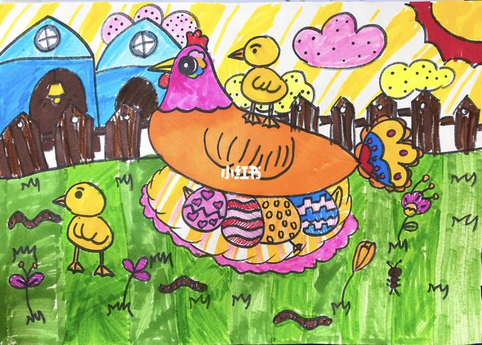 一年级美术丨下册丨《出壳了》学生作品_美术_小学美术_文化_绘画