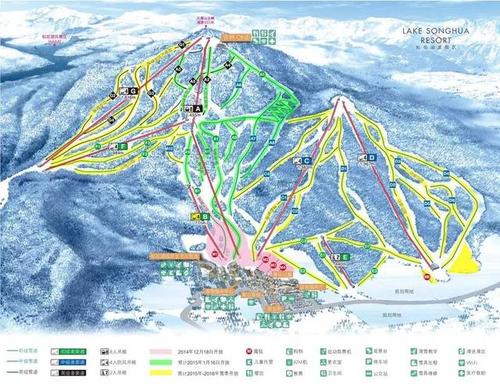 松花湖雪场雪道图