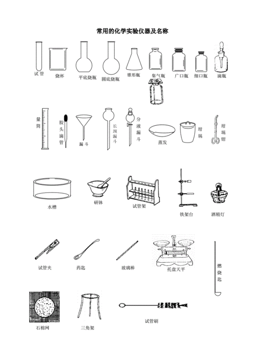初中常用的化学仪器及名称图.doc 1页