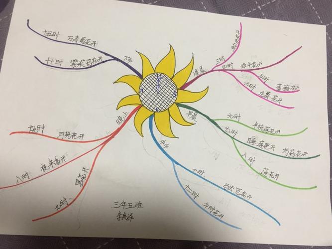 百花成画醉春光——《花钟》思维导图