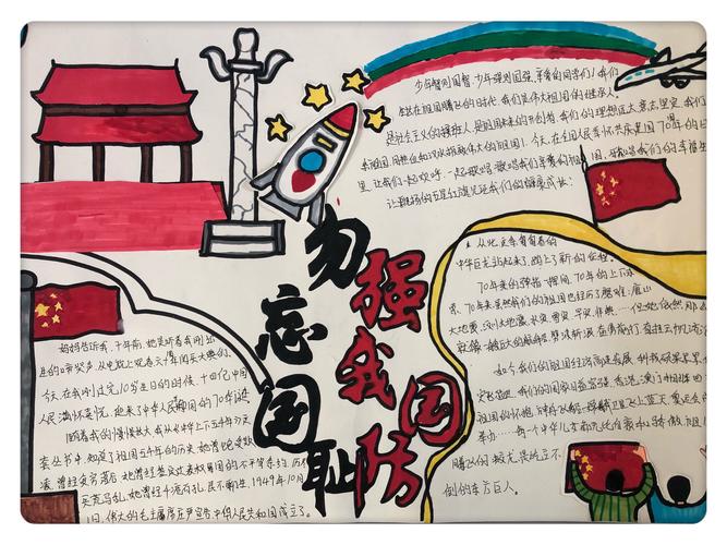 建安区实验小学举行"爱我中华 心系国防"国防手抄报比赛