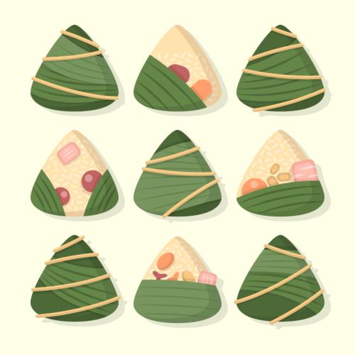 手绘美味端午节粽子矢量素材(ai/eps/png)
