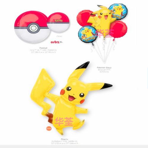 pokemonpikachu气球美国铝箔比卡小精灵皮卡丘