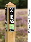 北方, 远足, 春天, heathland, 签署, 德国, ems, 关闭