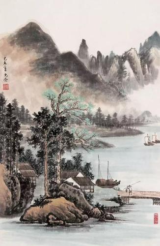周元亮山水画赏析