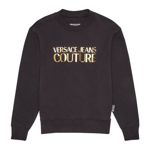 versacejeanscouture范思哲男士黑色字母微标饰棉质套头卫衣eb7gza7