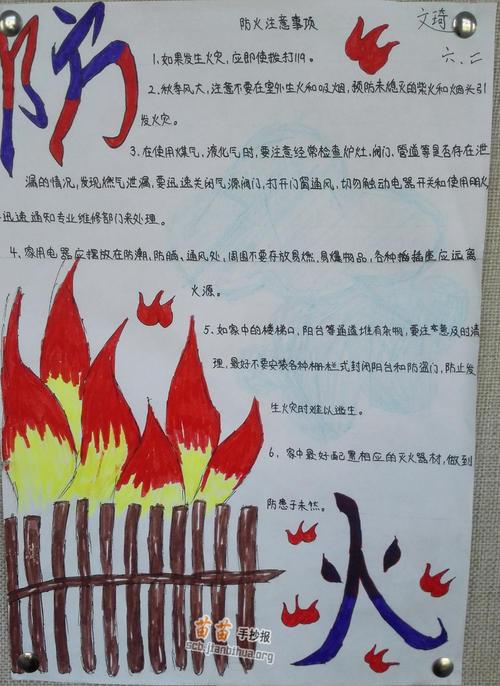 防火消防安全手抄报图片大全内容