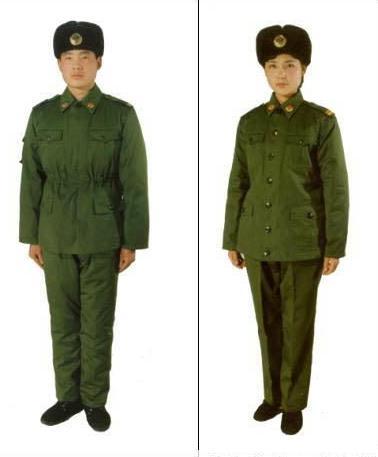 87式男,女军士,士兵冬季作训服
