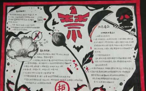 国际禁毒日电子手抄报设计-珍惜生命远离毒品