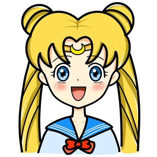 美少女战士简笔画怎么画水冰月简笔画步骤