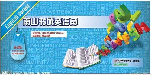 英语角活动背景图片