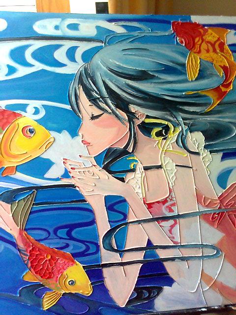 原创作品:沥粉画