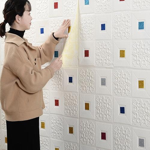 定制泡沫砖墙贴3d立体墙纸自粘防水电视背景墙古达防撞软包天花板装饰