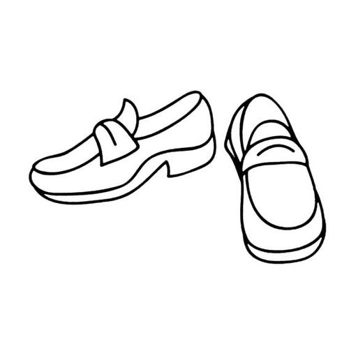 一双皮鞋怎样画 物品简笔画 皮鞋的简单画法 怎样画一双鞋子简笔画