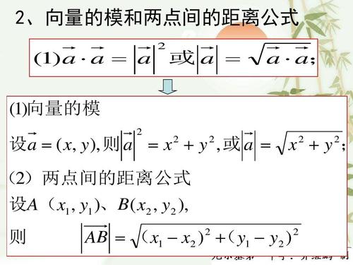2《平面向量数量积的坐标表示,模,夹角》ppt