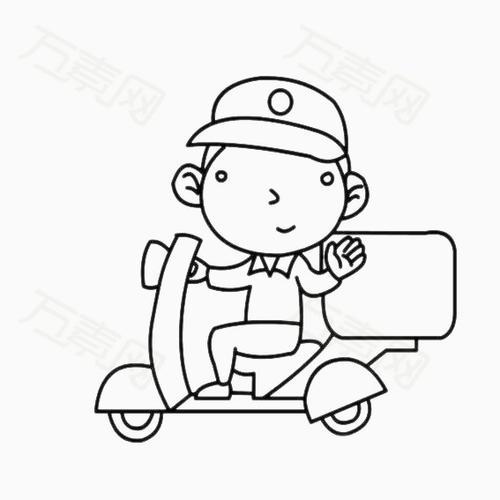 简笔画教程快递小哥简笔画如何画辛苦的快递员小哥简笔画简笔画快递员