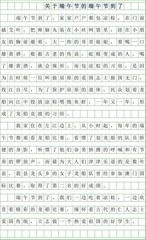 2019年关于端午节的作文300字-端午节到了