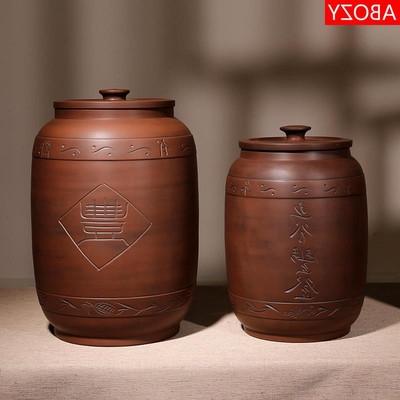 水缸建水紫陶家用储水大容量紫陶米陶瓷带盖米紫砂米桶