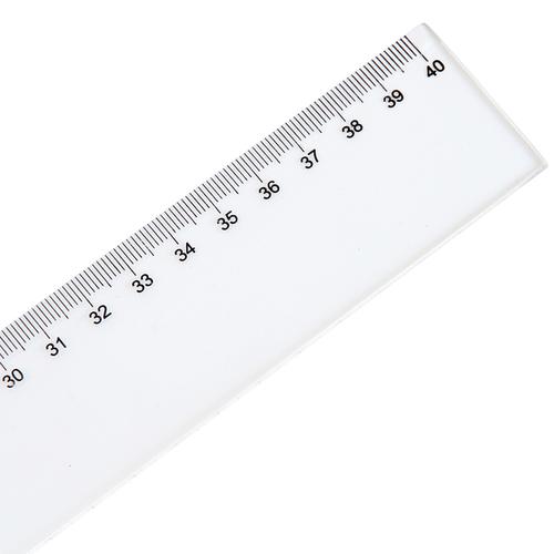 得力6240办公通用直尺测量尺子办公用品40cm5支装单位件