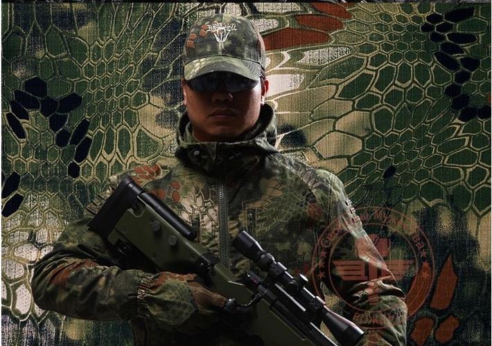 酋长响尾蛇作战服纹射手服上衣装我是特种兵伪装迷彩服仿生服