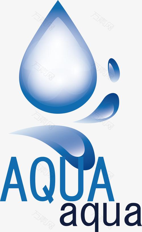 创意水滴节水相关logo设计矢