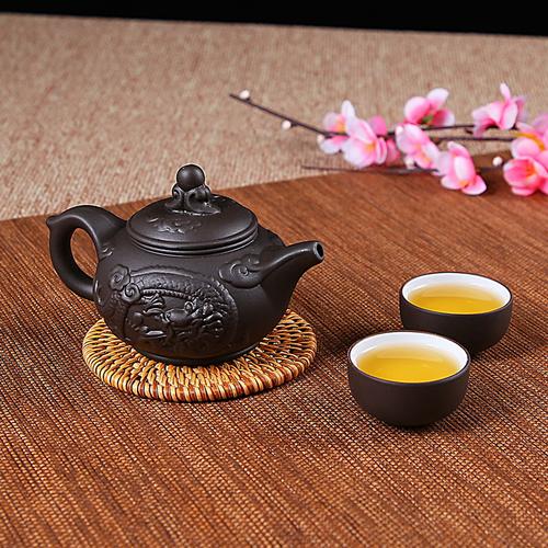 家柏饰corated功夫茶壶茶具紫砂壶纯手工紫泥小过滤茶壶家用泡茶壶