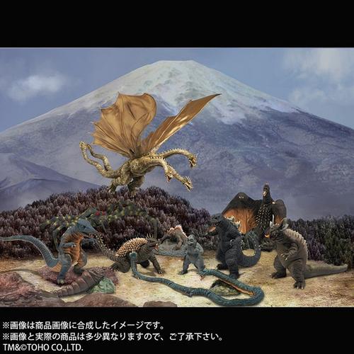x-plus 东宝大怪兽《怪兽总进击(哥斯拉电击大作战)》50周年记念套组