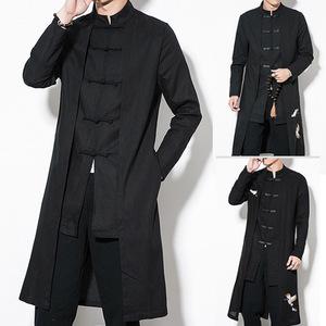 长款唐装男风衣