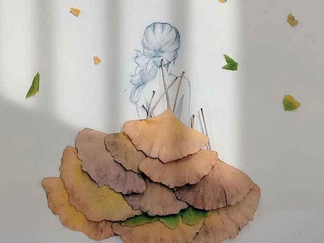 校园里的银杏叶,写成诗,刻出爱,成为上海秋日里的一抹