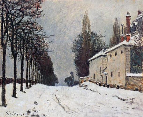 鲁弗申的雪景油画油画手绘手绘油画装饰画