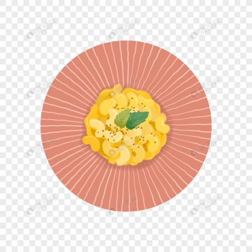 美式炒蛋美食手绘插画素材