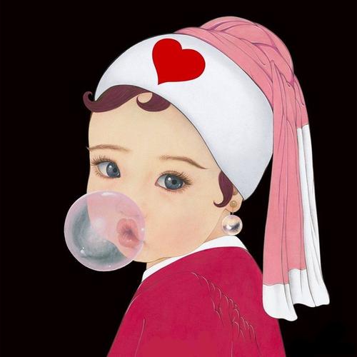 求一个戴珍珠耳环少女的q版