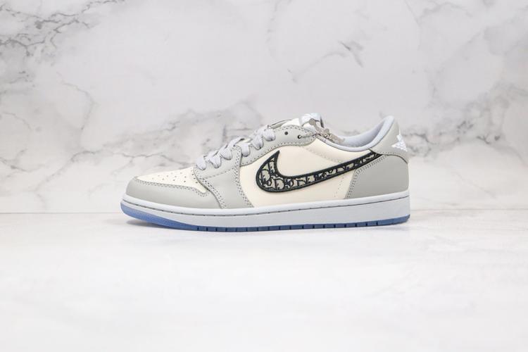 乔丹air jordan 1 x dior纯原版本迪奥联名款低帮aj1白灰色原厂吸磁
