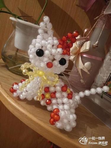 手工串珠小动物,大摆件哦,摆哪里都好看