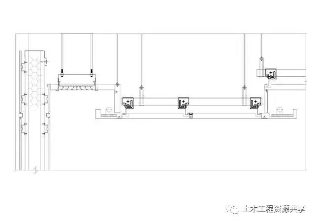集成吊顶系统剖面图