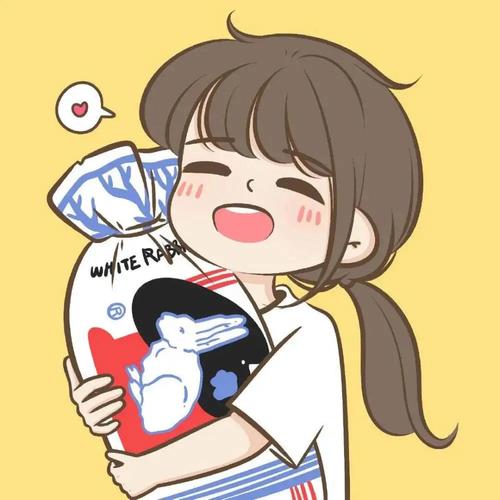 可爱女生头像大白兔奶糖女孩