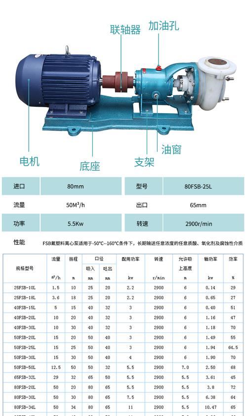 80fsb30l氟塑料泵合金离心泵卸酸泵酸碱泵电镀高分子材质化工泵100fsb
