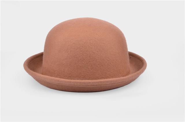 wool felt hat women wool fedora hat round wool hat high quality