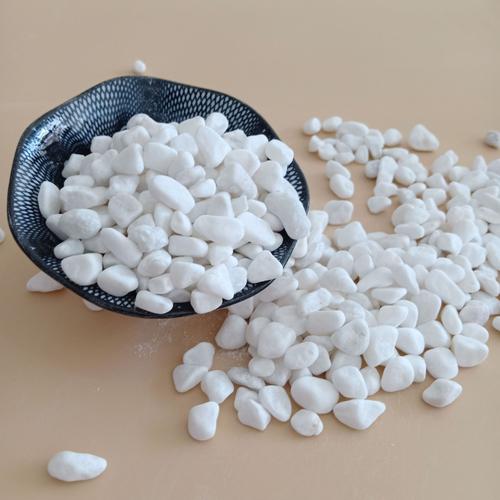 厂家供应鹅卵石白色石子 园艺铺面铺路用白色石子量大