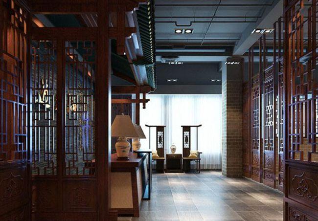 复古火锅店装修效果图中式