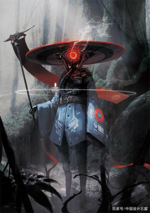 武侠与机甲!日本插画家esuthio 炫酷科幻风概念插画