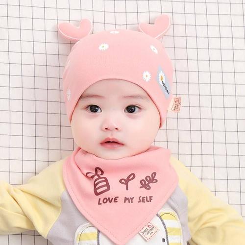 宝宝帽子春宝季女孩一两三e四五六个月0a到6春款女婴儿春秋薄款