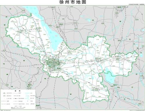 江苏省徐州市地图 丰县 沛县 睢宁县 新沂市 邳州市