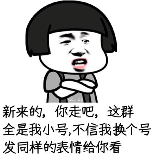 这群全是我小号不信我换个号发同样的表情给你看(蘑菇头群聊表情包)