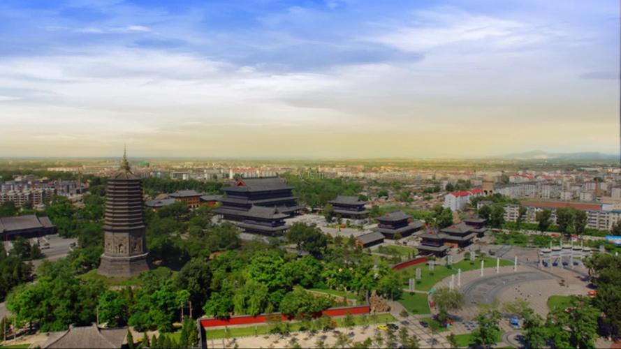 美丽的辽宁朝阳市标志建筑全景_1920x1080_高清视频