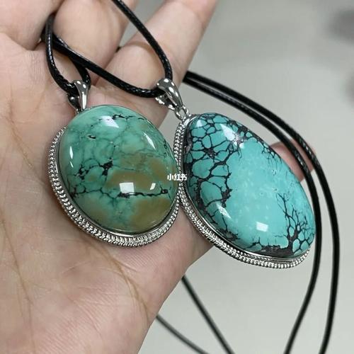 原矿绿松石包边镶嵌吊坠_绿松石_吊坠_时尚_配饰